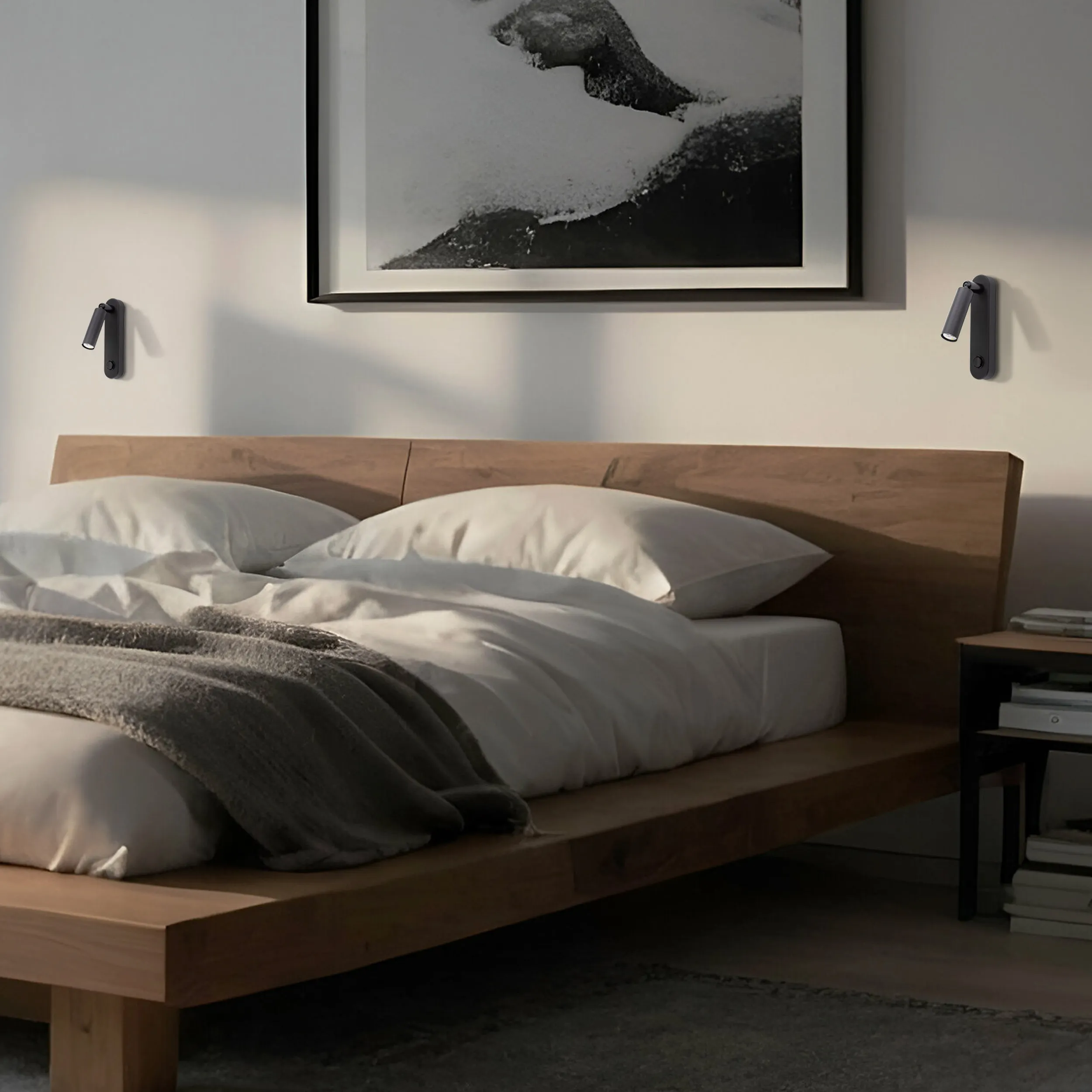 Kinkiet ENZO czarny regulowany z włącznikiem 22x14x10cm - TK_6621