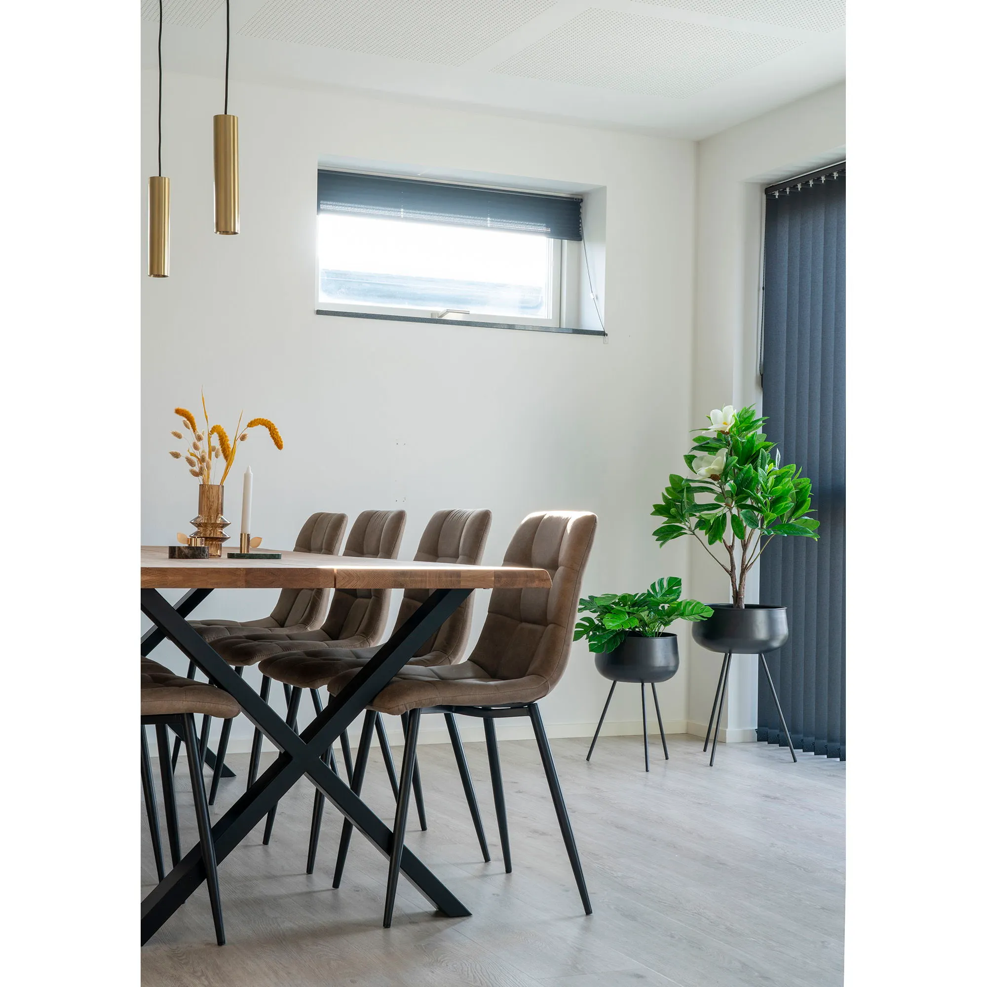 Doniczki stalowe ARDOLA zestaw 2 sztuk czarne - 9001170