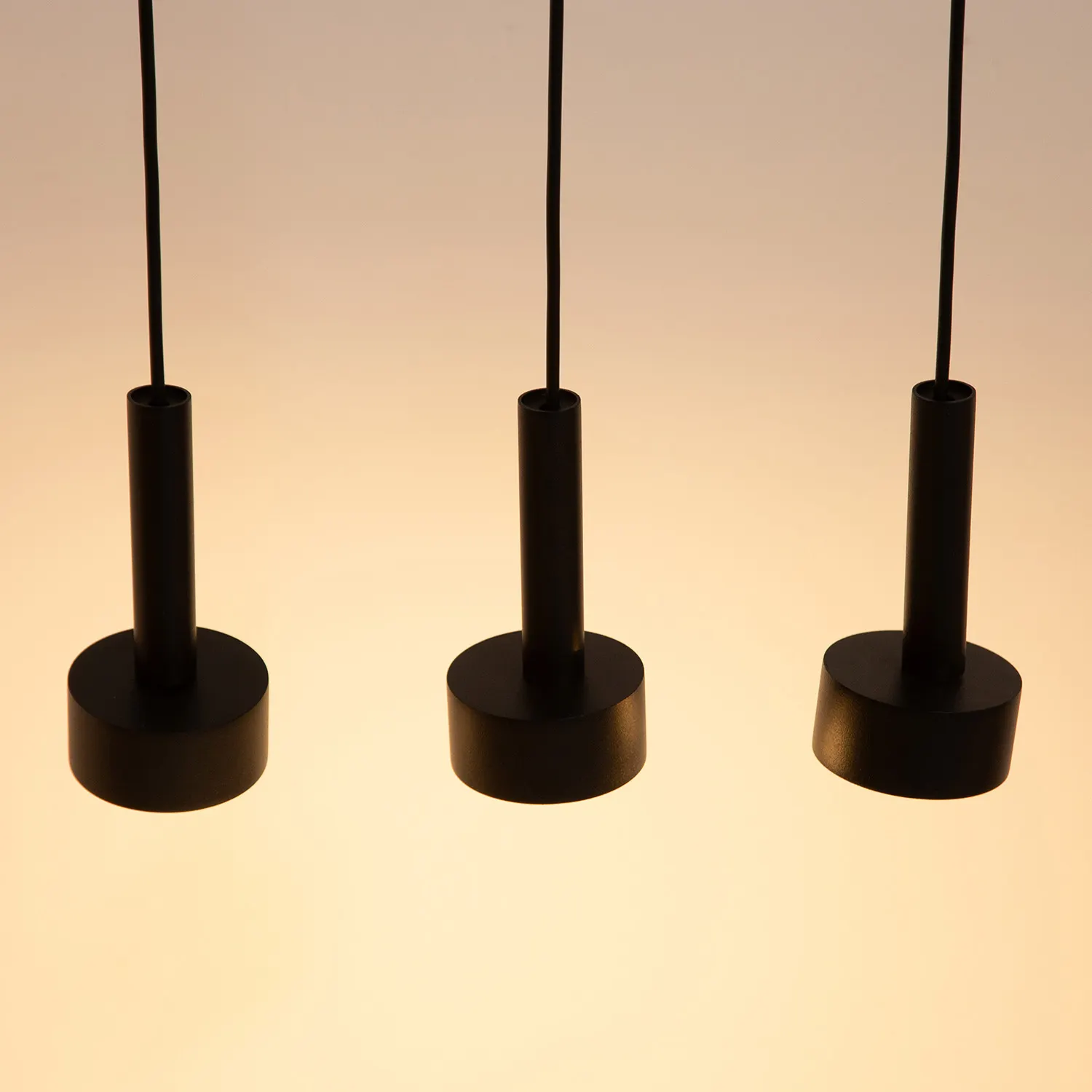 Lampa wisząca stalowa STAMP 3 + 1 plafon czarny - SI_41246