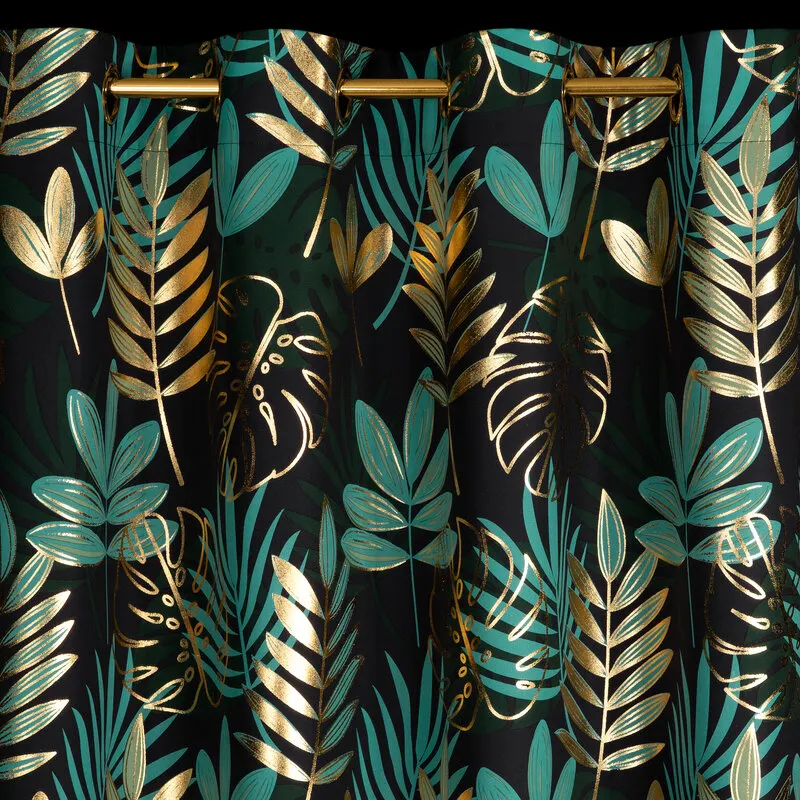 ZASŁONA GOTOWA MALTA 140 X 250 CM CIEMNOZIELONY - EU_441942