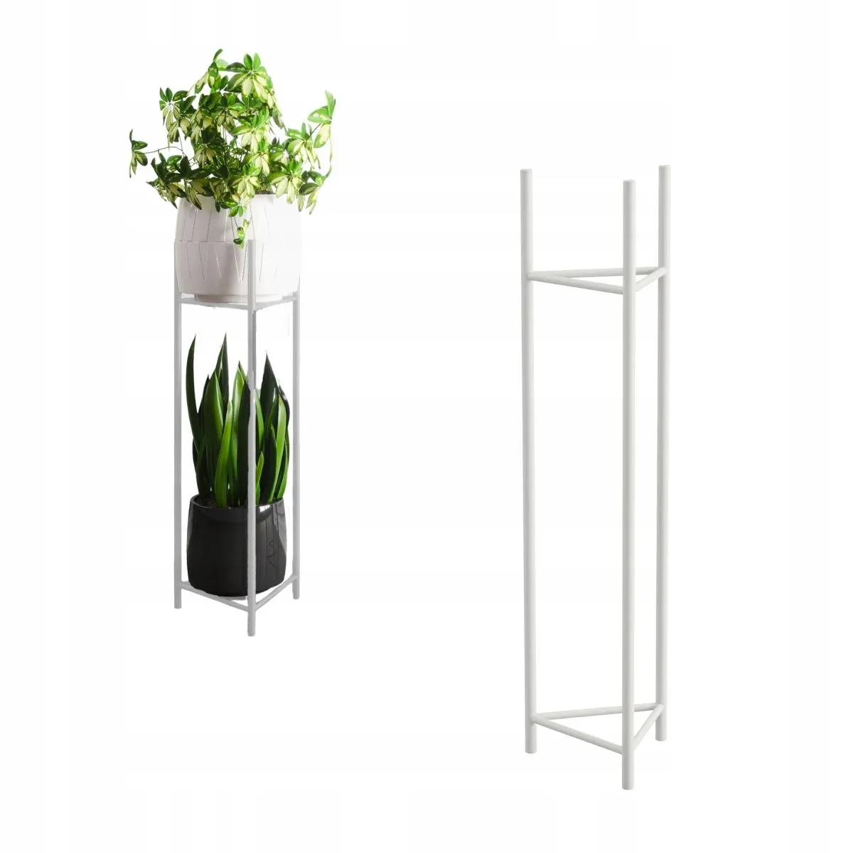 Kwietnik-stojak na donice METZ M metalowy biały Słoik, plantator, Roślina doniczkowa, Ceramika, Wazon