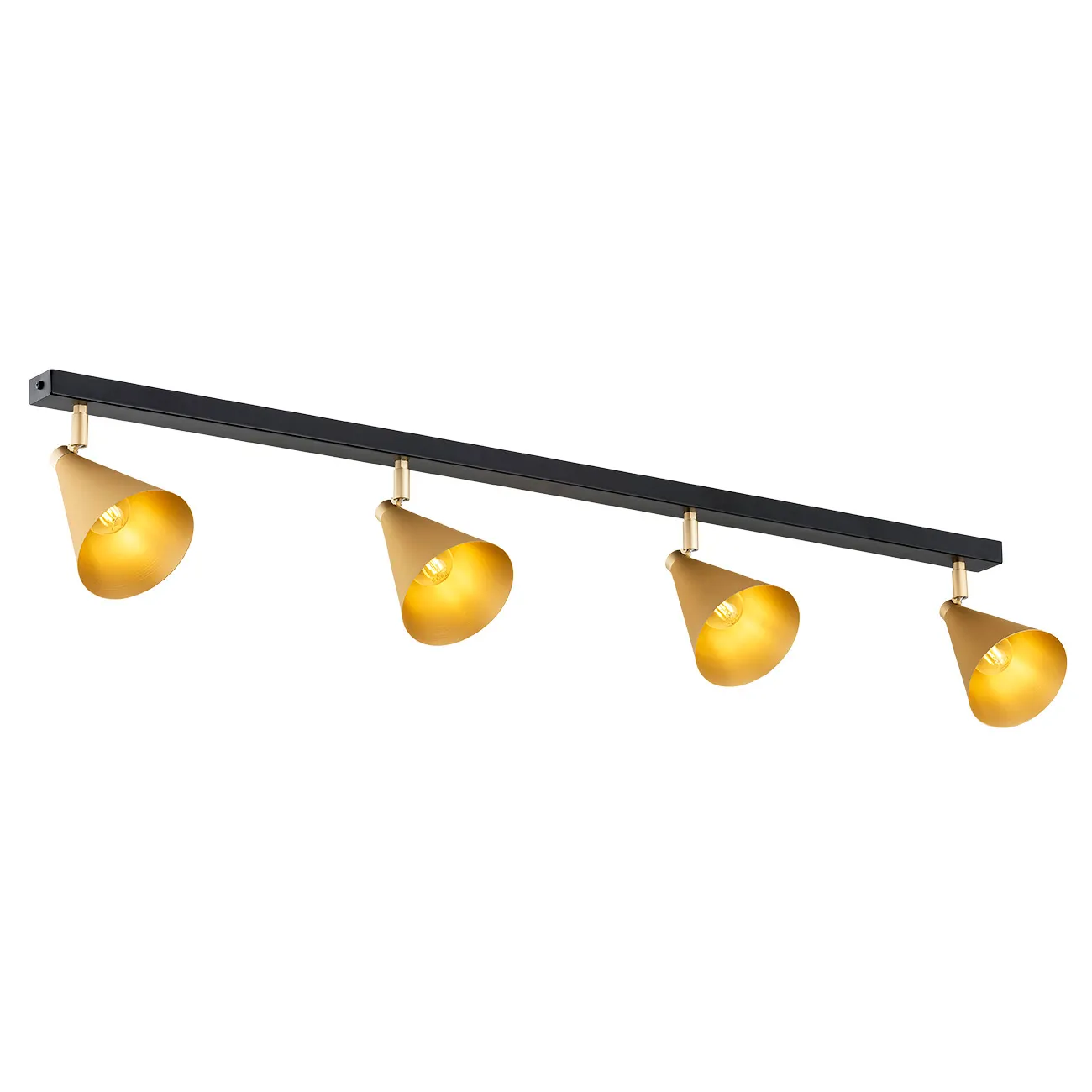 Plafon LUCINDA metalowy czarny złoty 130x21cm Plafon LUCINDA metalowy czarny złoty 130x21cm