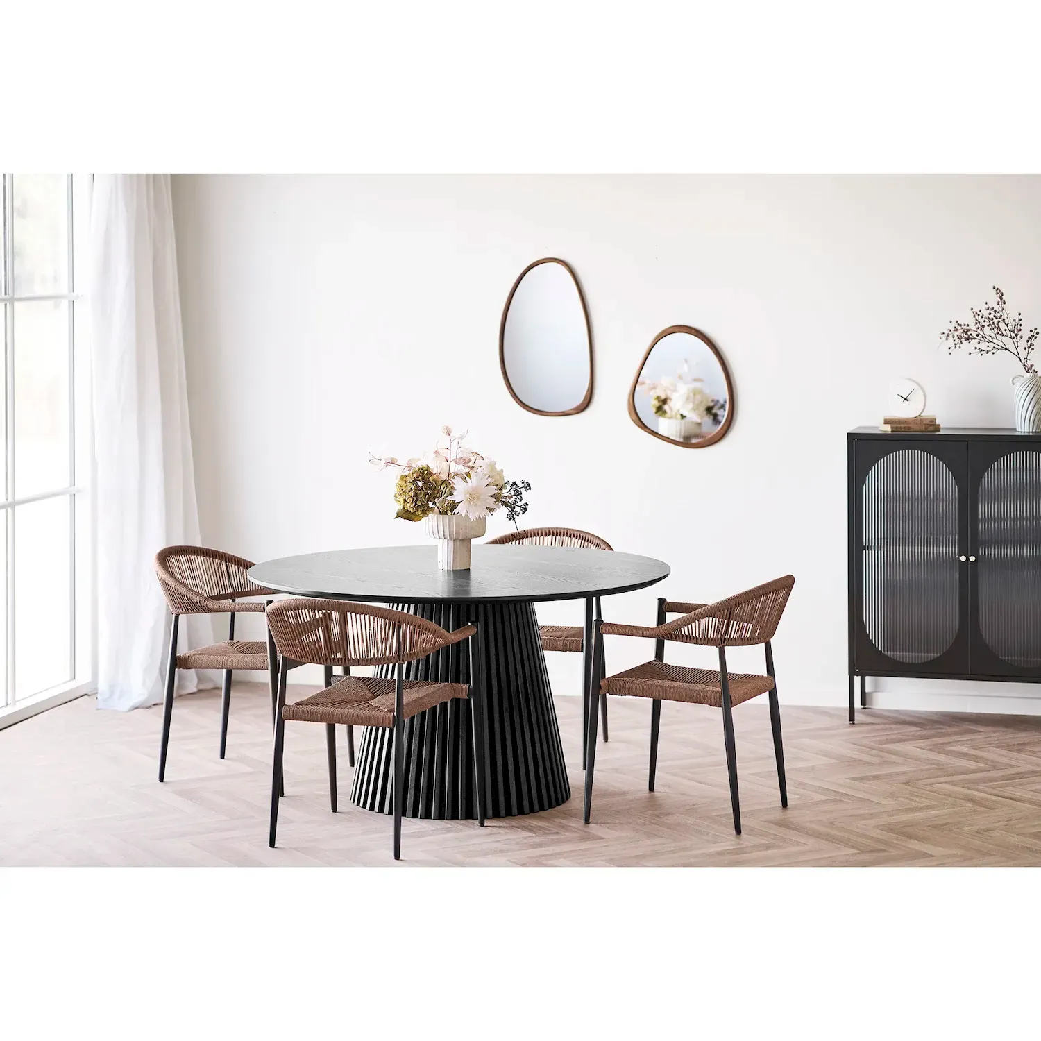 Wazon cementowy VASE 20,5x18,5 cm brązowy beżowy - 4441795