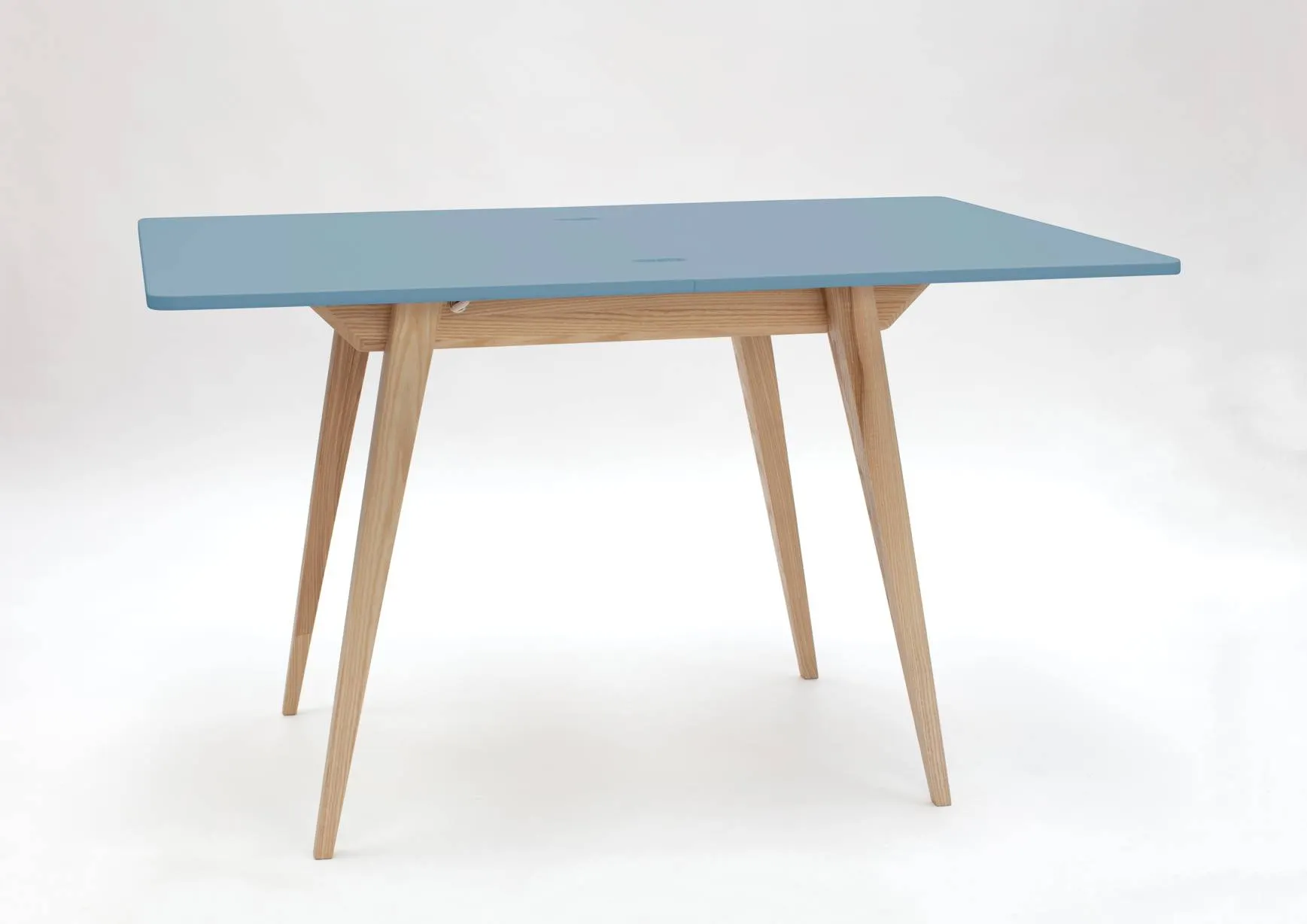 Stół rozkładany ENVELOPE 65x90-130cm niebieski naturalny - NRAGABATE_E13