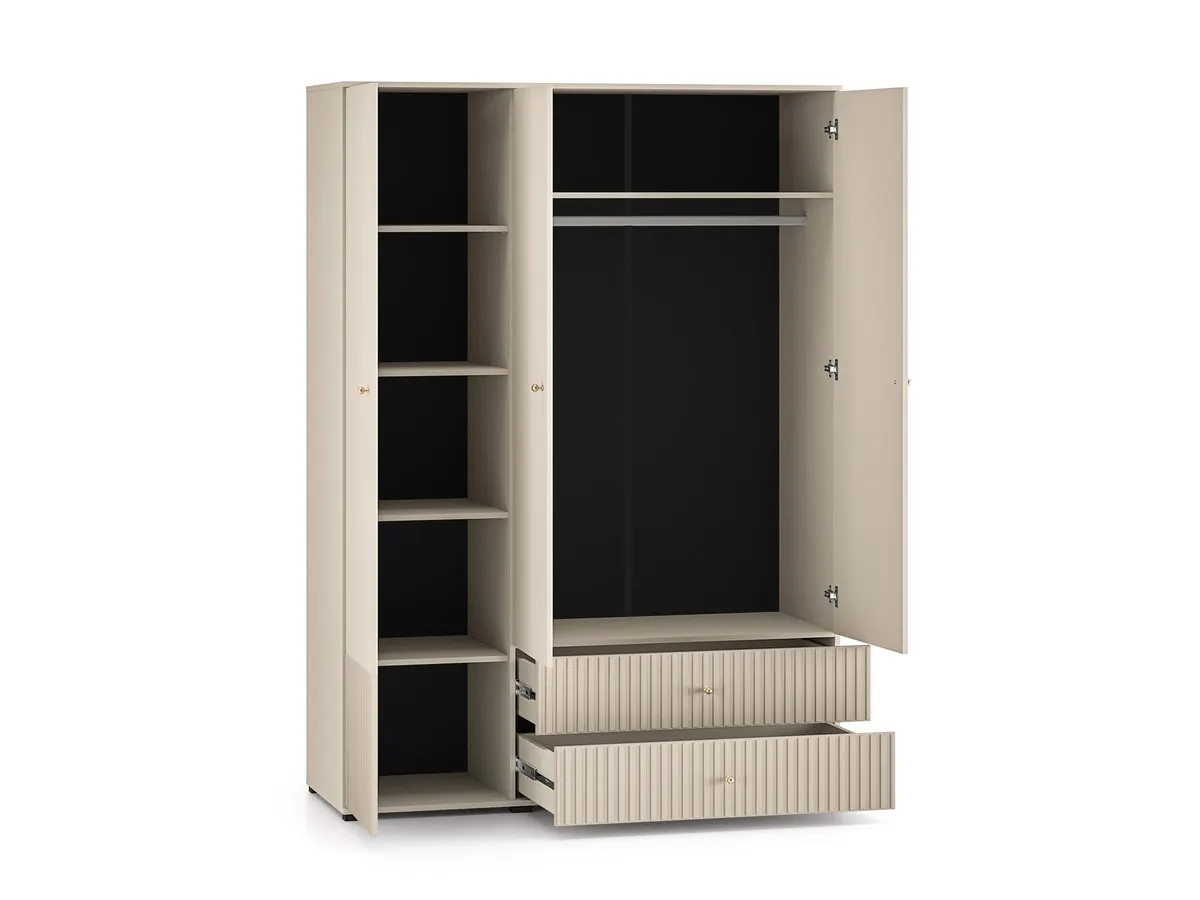 Szafa 3-drzwiowa z 2 szufladami SOPHIE 22 cashemere 150x55x210 cm - 1SOPH22-001