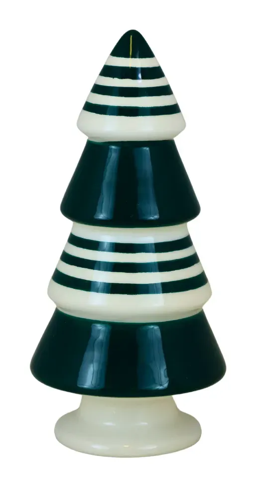 CHOINKA ceramiczna 0628 MAŁA zielono-biała