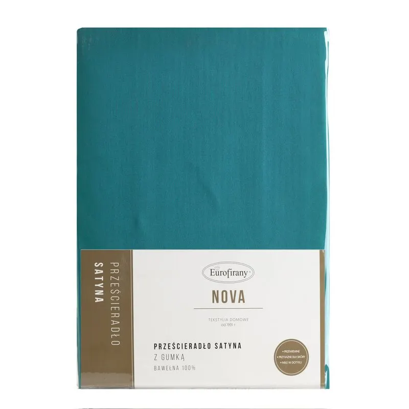 PRZEŚCIERADŁO Z GUMKĄ NOVA3 180 X 200 X 30 CM TURKUSOWE - EU_400181