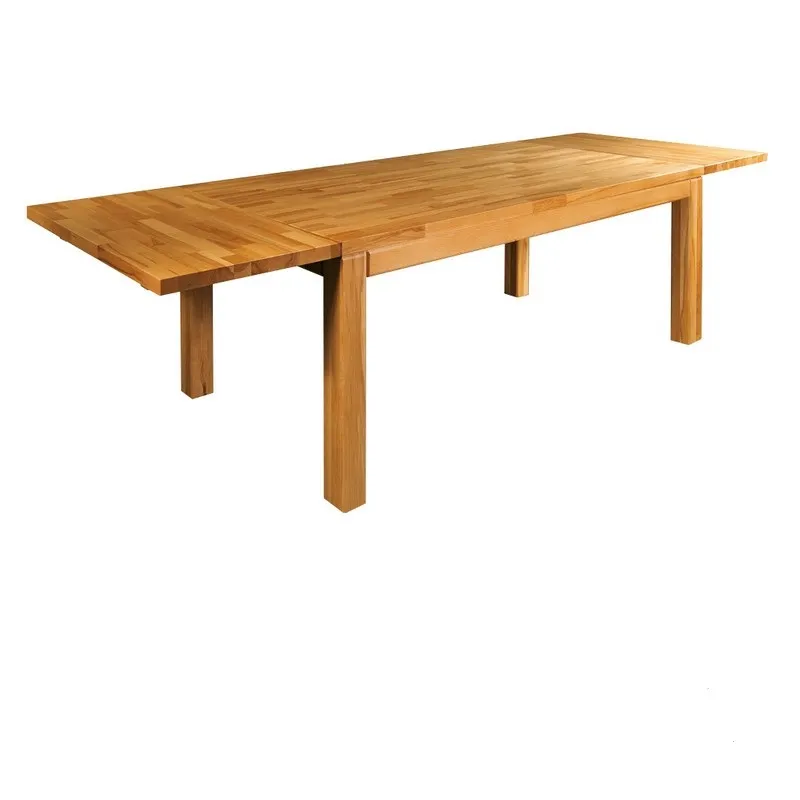 Stół dębowy 160(250)x90/2,5 ST302 Surowy nielakierowany DREWMAX