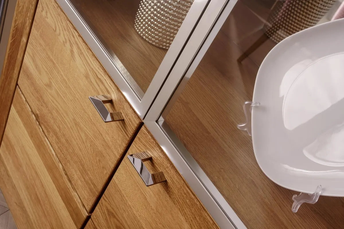 Witryna 2-drzwiowa LATINA 12 drewniana - dąb miodowy 200x90x42cm - TH-100-1467