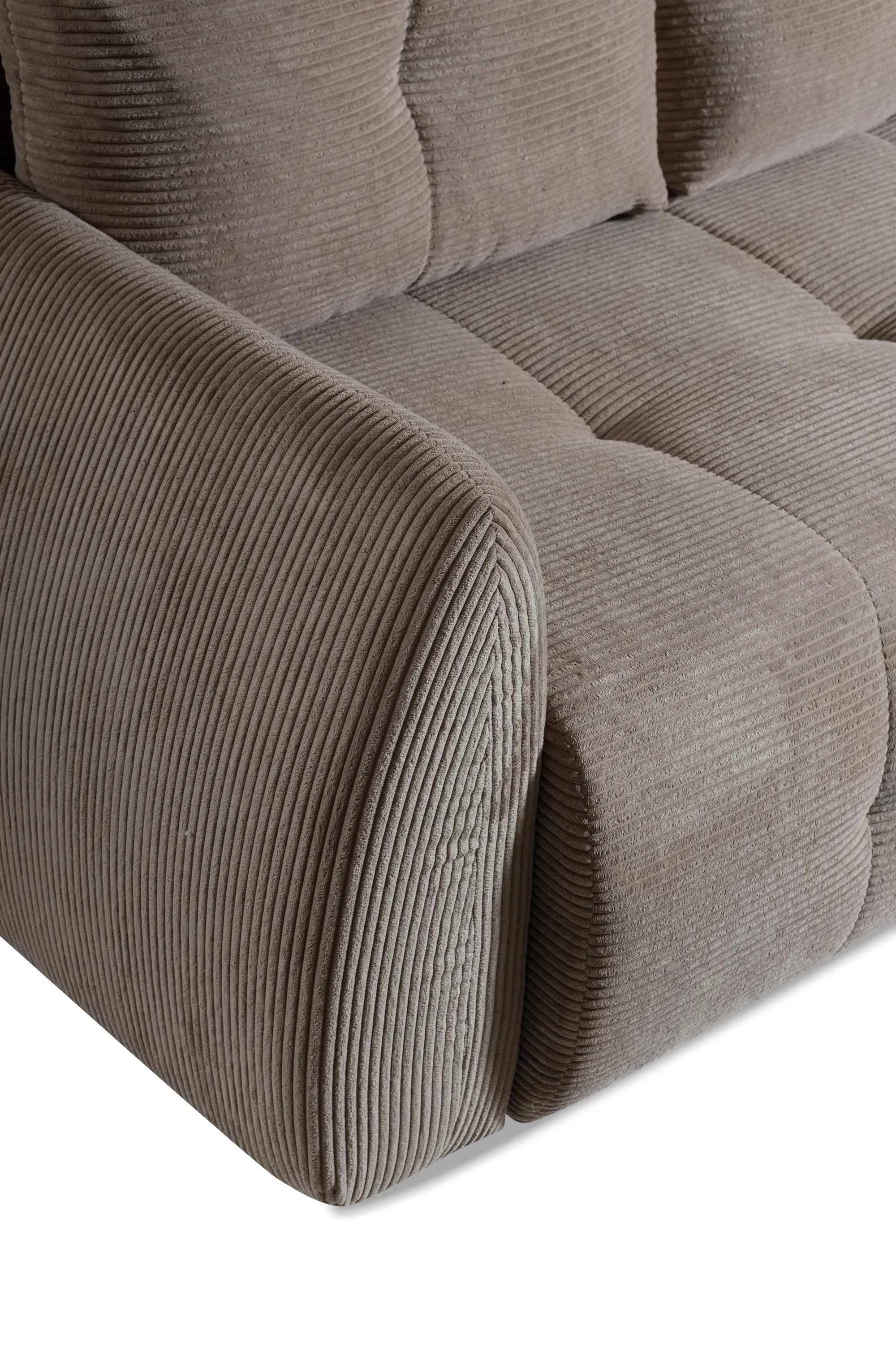 Narożnik rozkładany pikowany LUNA POSO 252 cm L/P z pojemnikiem brązowy - LUNA_POSO_03