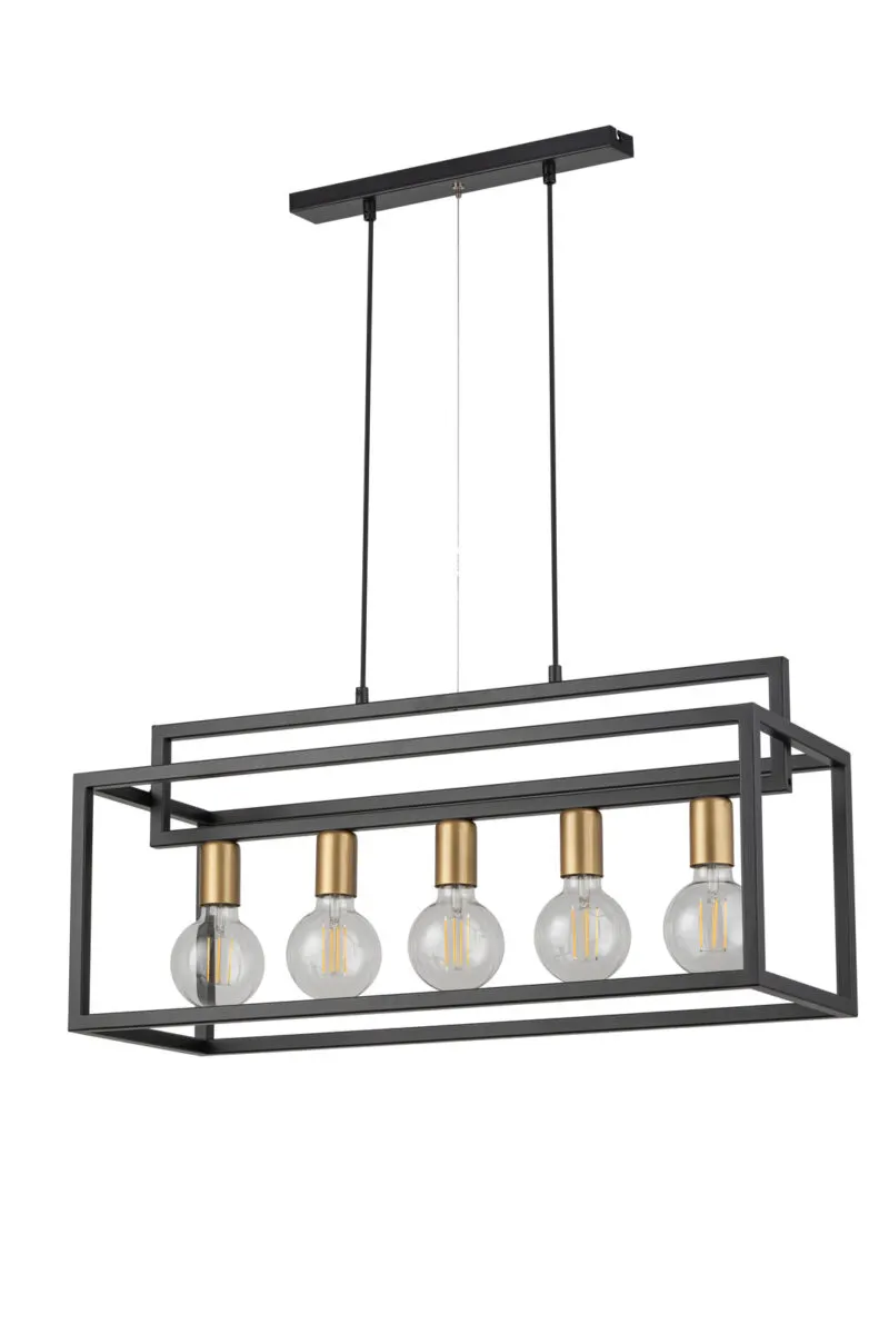 Lampa wisząca VIGO 5 czarno-złota
