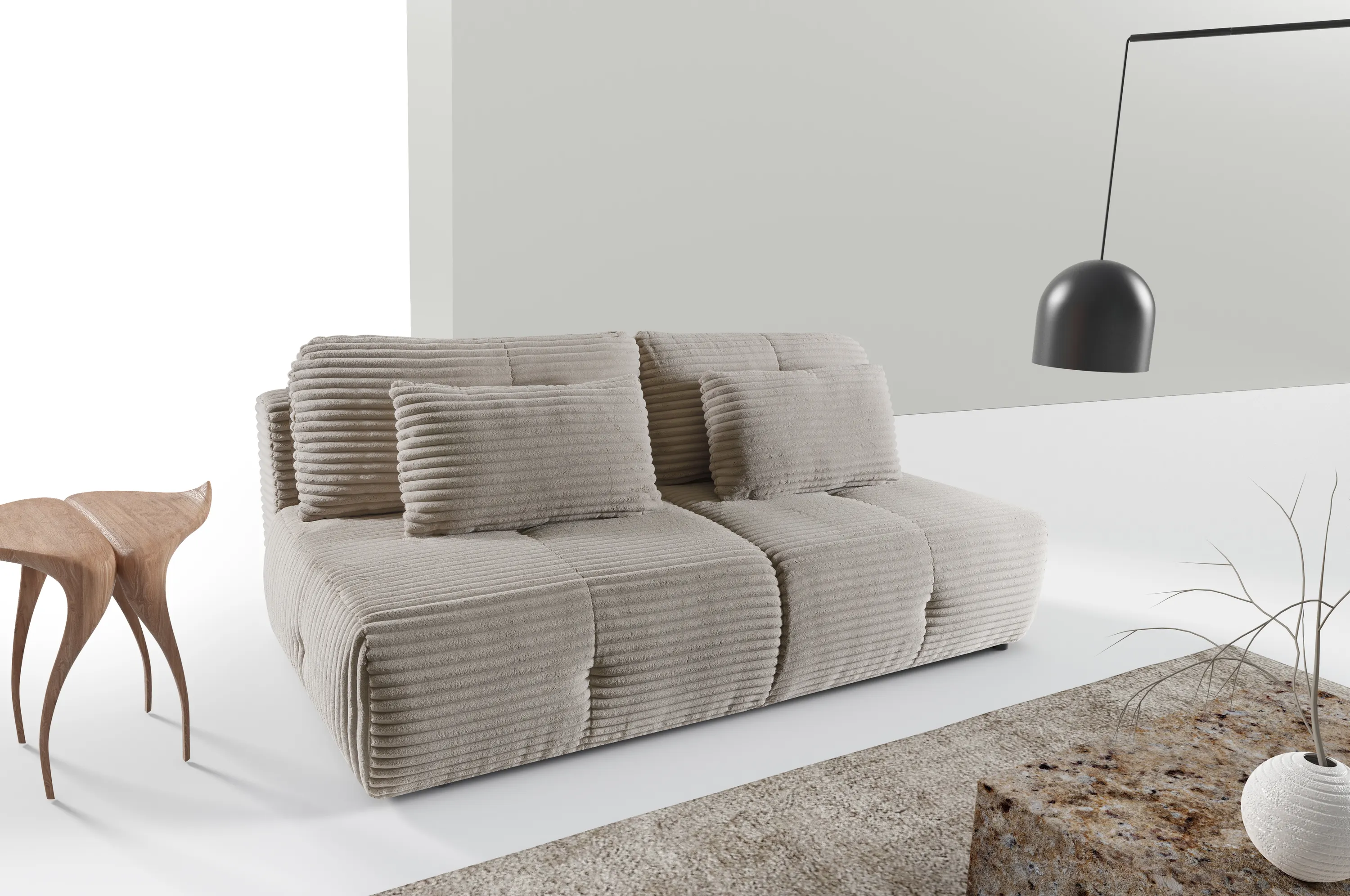 Sofa z funkcją spania Emmar Ambience 4 beżowa - EMMAR_AMBIENCE_4