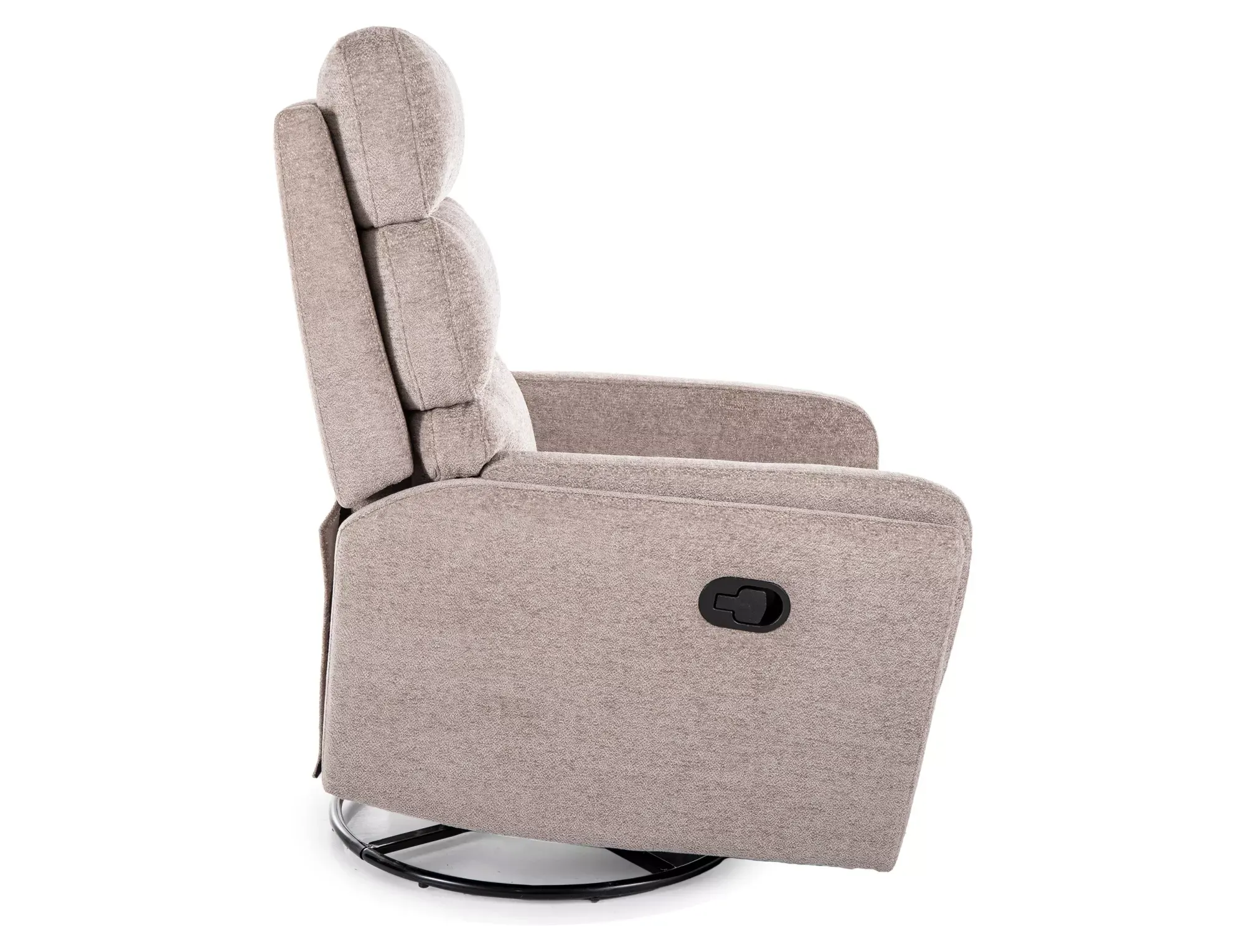 Fotel rozkładany ARGOS obrotowy aksamitny ciemny beż - ARGOSRACBE30