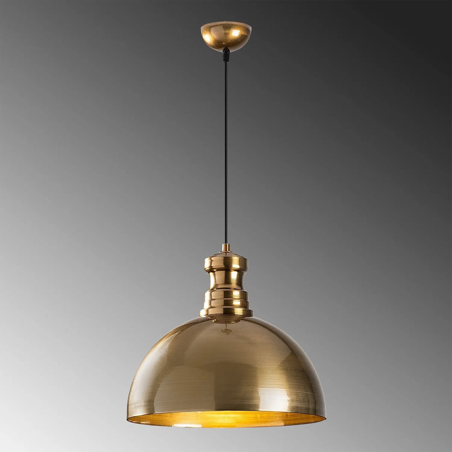 Żyrandol metalowy wiszący BERCESTE 228 S złoty - ASI_521SHN3186