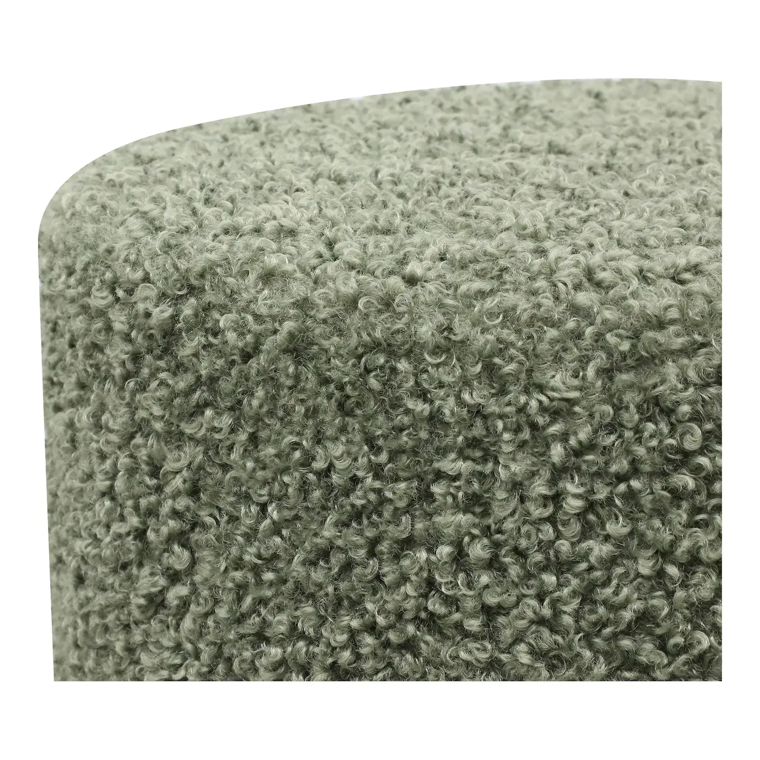 Pufa okrągła EJBY 34x36 cm boucle zielona - 1501099