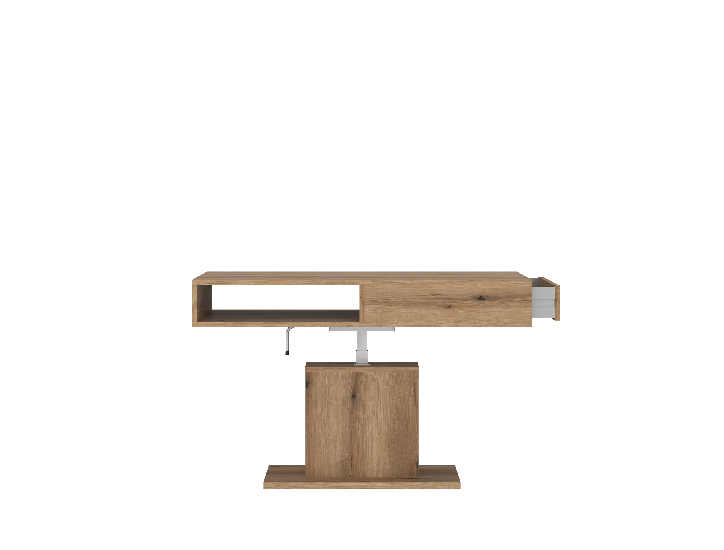 Ławostół z podnośnikiem, 1 szuflada, 1 półka CORTADO SZ65xD110xW60(80) dąb coast evoke CRTT04