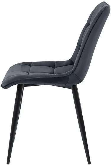 Krzesło tapicerowane CHIC VELVET Bluvel 19 pikowane czarne — zdjęcie 8