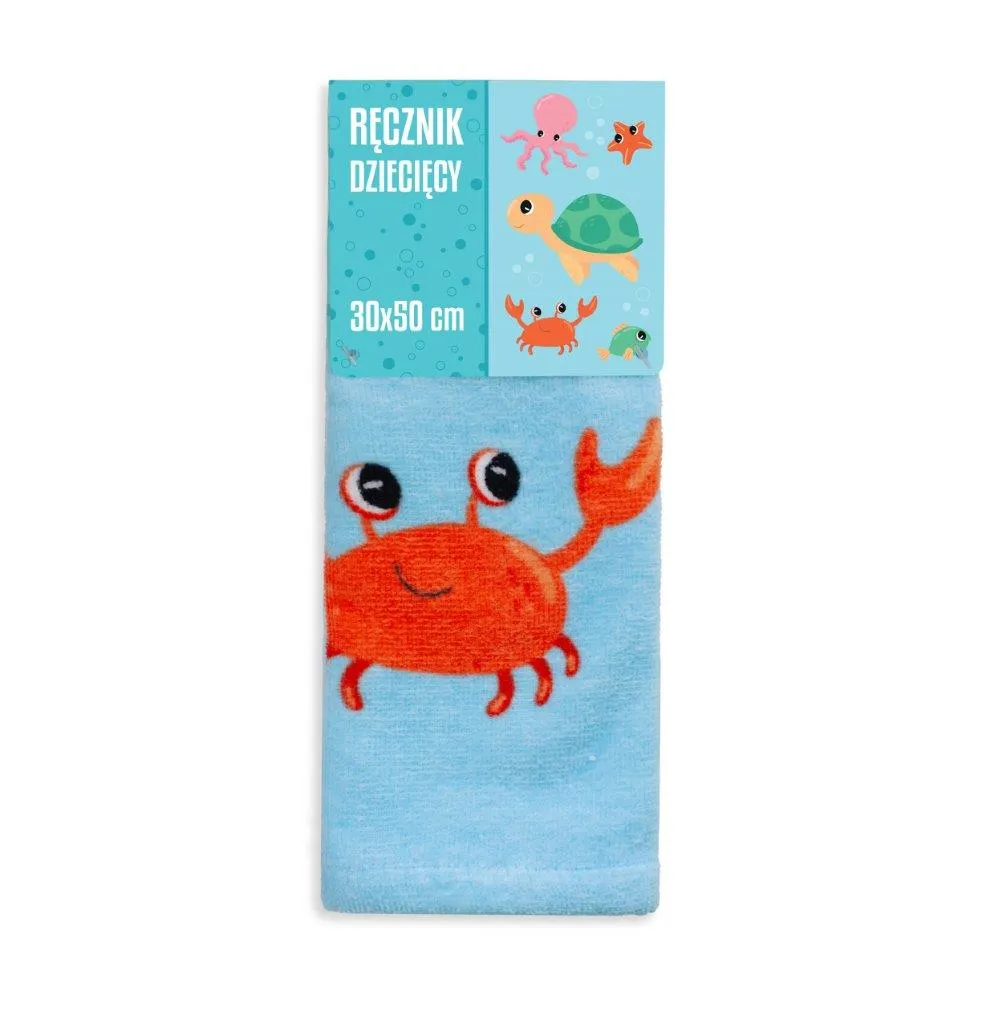 Ręcznik dla dziecka KIDS 002 30x50 druk niebieski - FARO_31463