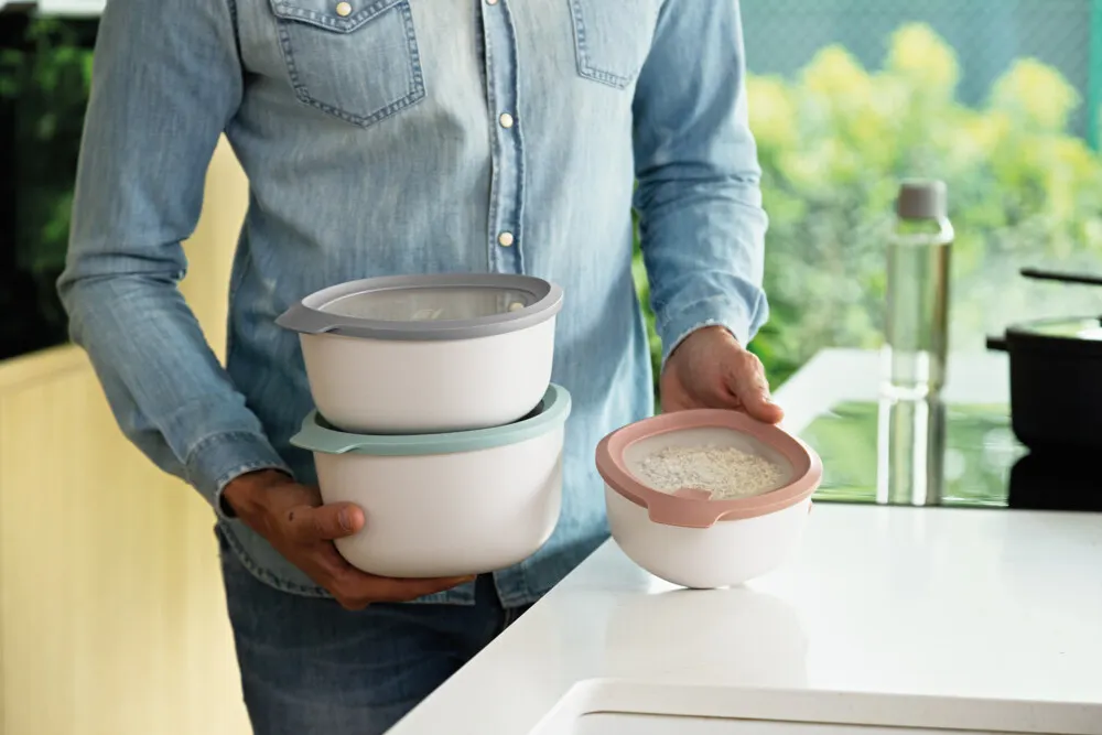 tupperware, miski, pojemnik, kolorowy, okresowanie