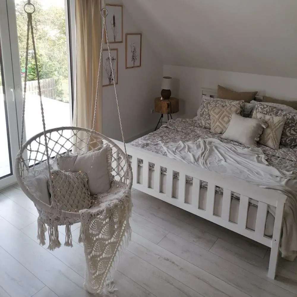 Fotel hamakowy BRASIL HOOP FI 60 cm beżowy — zdjęcie 8