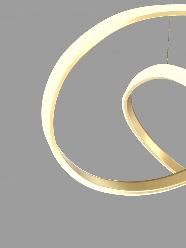 Lampa wisząca ARTE  LED złota — zdjęcie 4