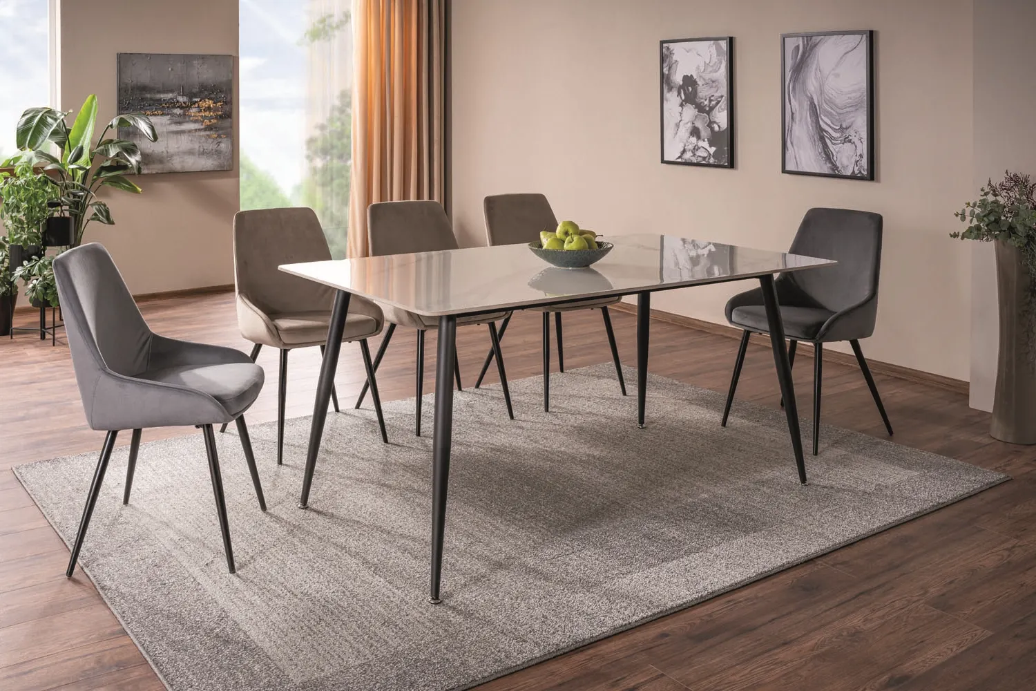 Stół loft RION Biały/Czarny stelaż 70x130 Signal - RIONBC130