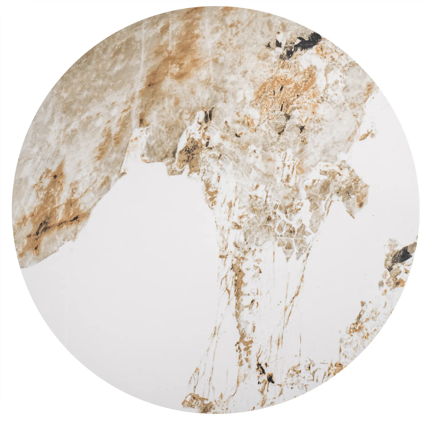 Stolik kawowy okrągły CYPRUS A BIAŁY/CZARNY FI 73X37 - CYPRUSABC