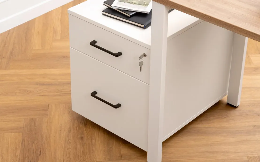 Kontener OP-LITE podbiurkowy trzy szuflady biały - OL011A1B