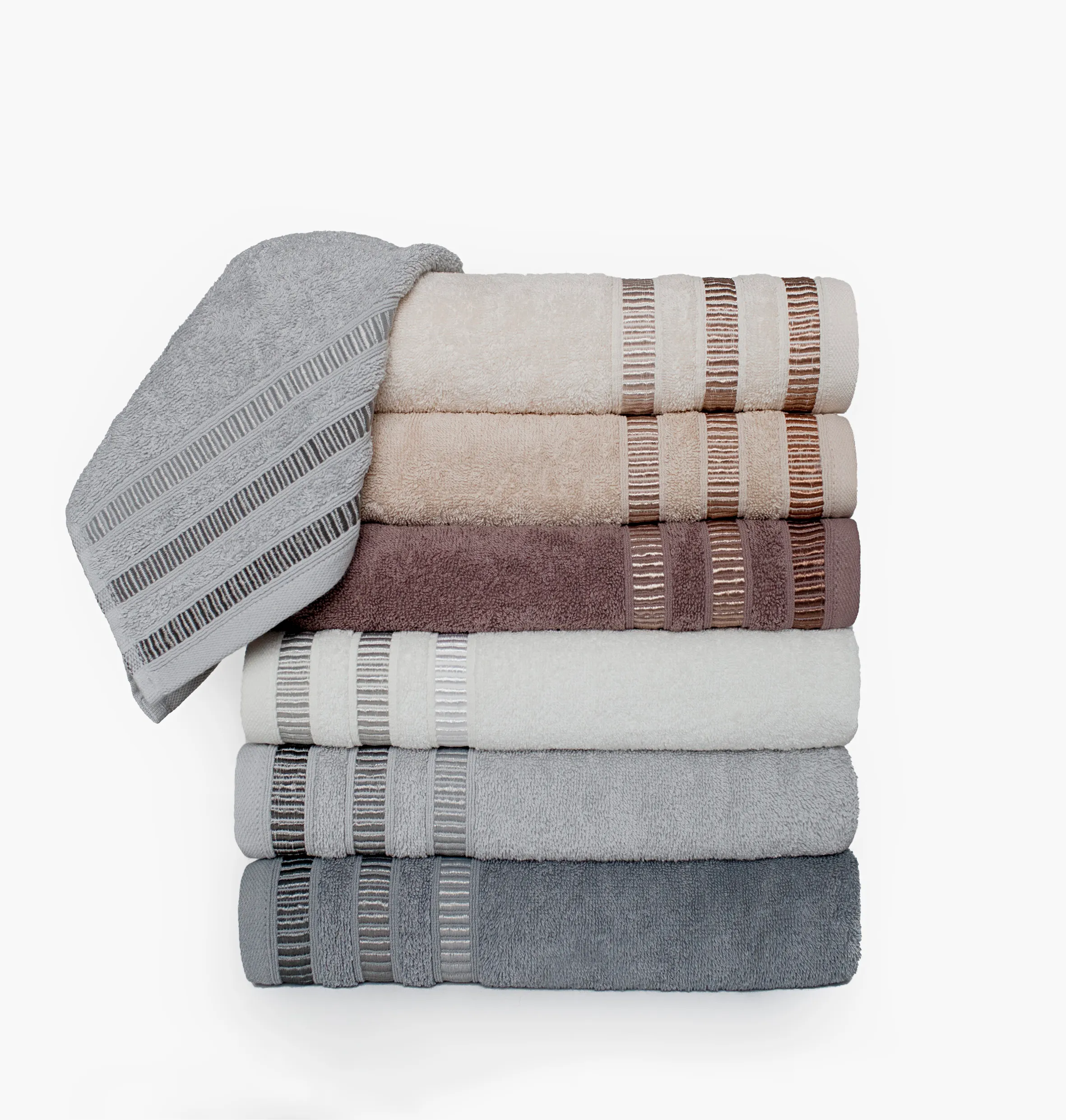 Ręcznik frotte SAGITTA 70x140 gramatura 500 popielaty - FARO_23015