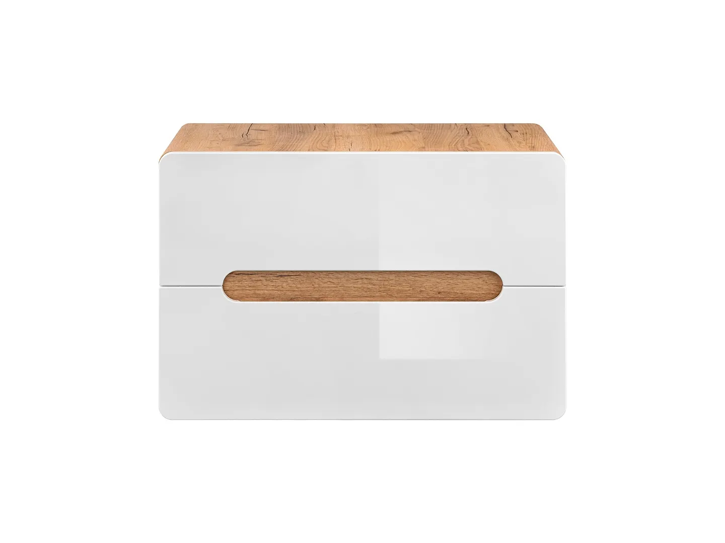 Szafka pod umywalkę z 2 szufladami ARUBA dąb craft, biały 80x53x46cm - ARUBA_WHITE_829-UN-80CM__FSC