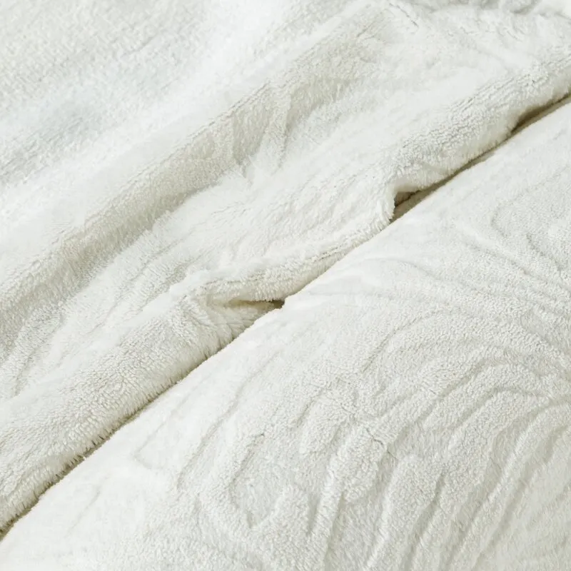 KOMPLET POŚCIELI FLANO 160 X 200 CM KREMOWY - EU_438764