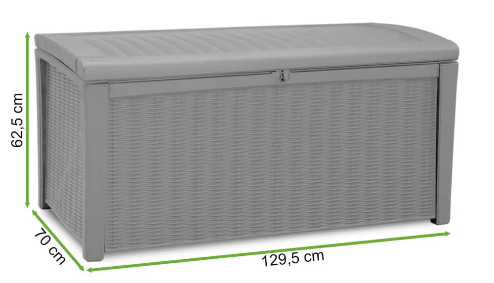 Skrzynia ogrodowa BORNEO BOX 416L Brązowy SZ130 G70 W62 - FG001362