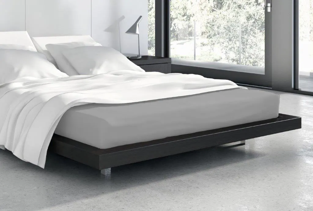 Prześcieradło frotte z gumką VANILLE 220X200+25 bawełna 80% szary - FARO_20552