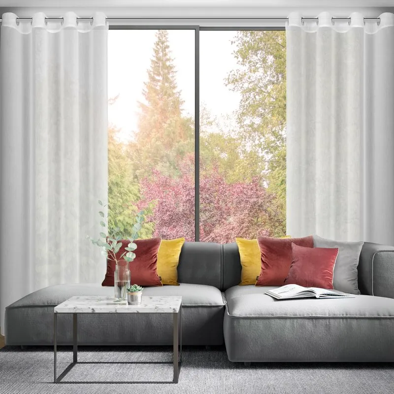 FIRANA GOTOWA LUNA 140 X 250 CM BIAŁY - EU_419664