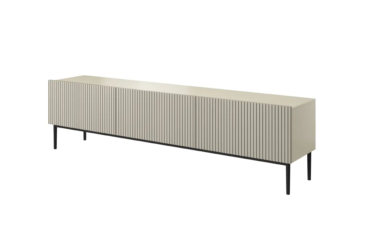 Szafka RTV NICOLE 200 z szufladą - kremowa - czarny stelaż Szafka RTV NICOLE 200 z szufladą - kremowa - czarny stelaż