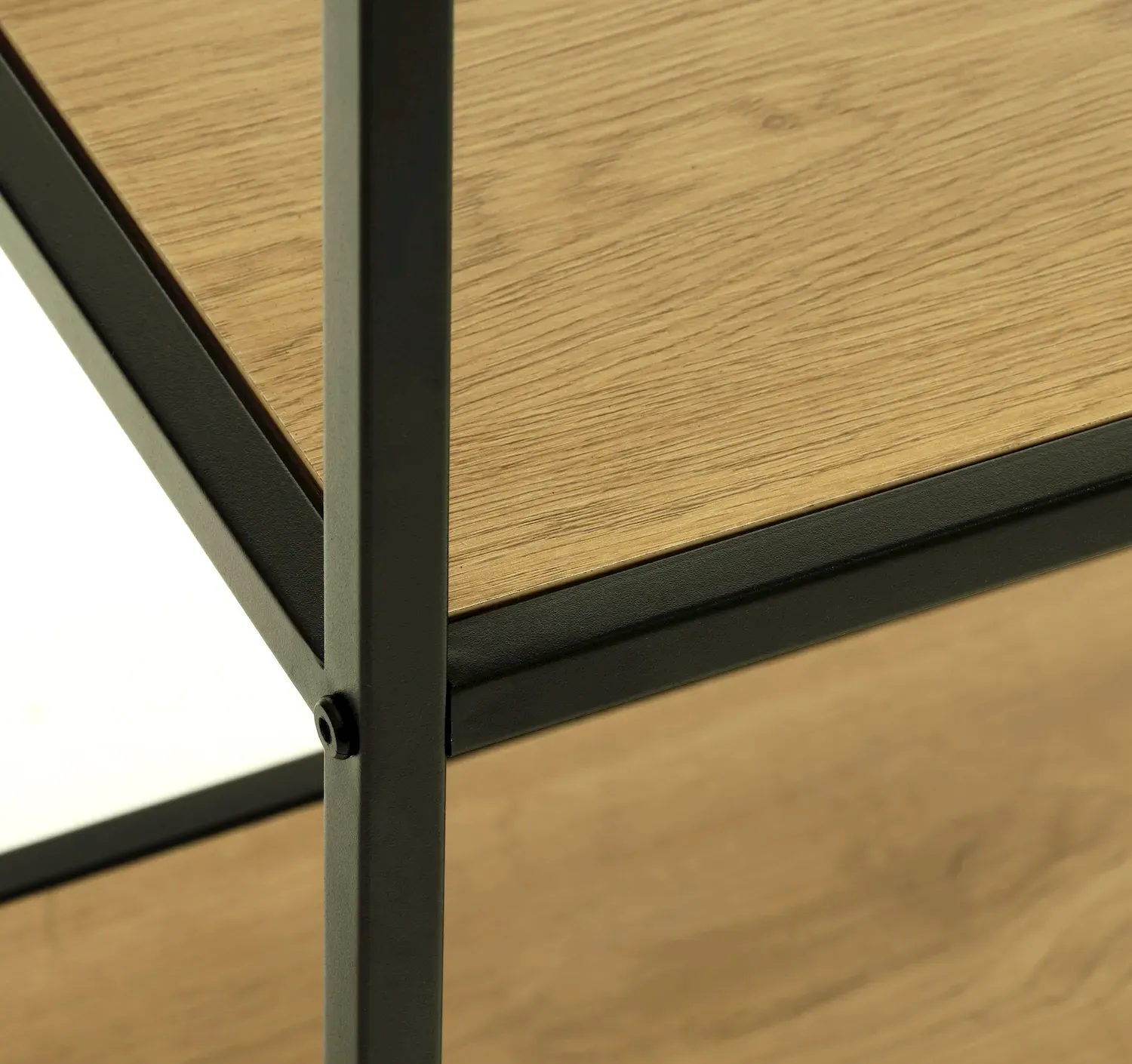 Regał niski ALTINO 70x88 cm - efekt drewna, czarny - UN_46850000