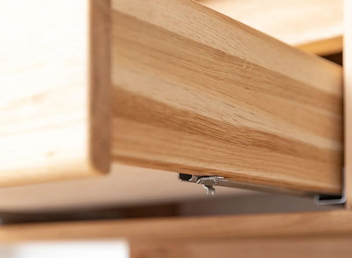 Stolik kawowy drewniany DIVISIONE z szufladą 70x110 dąb olejowany - ZIDIV14