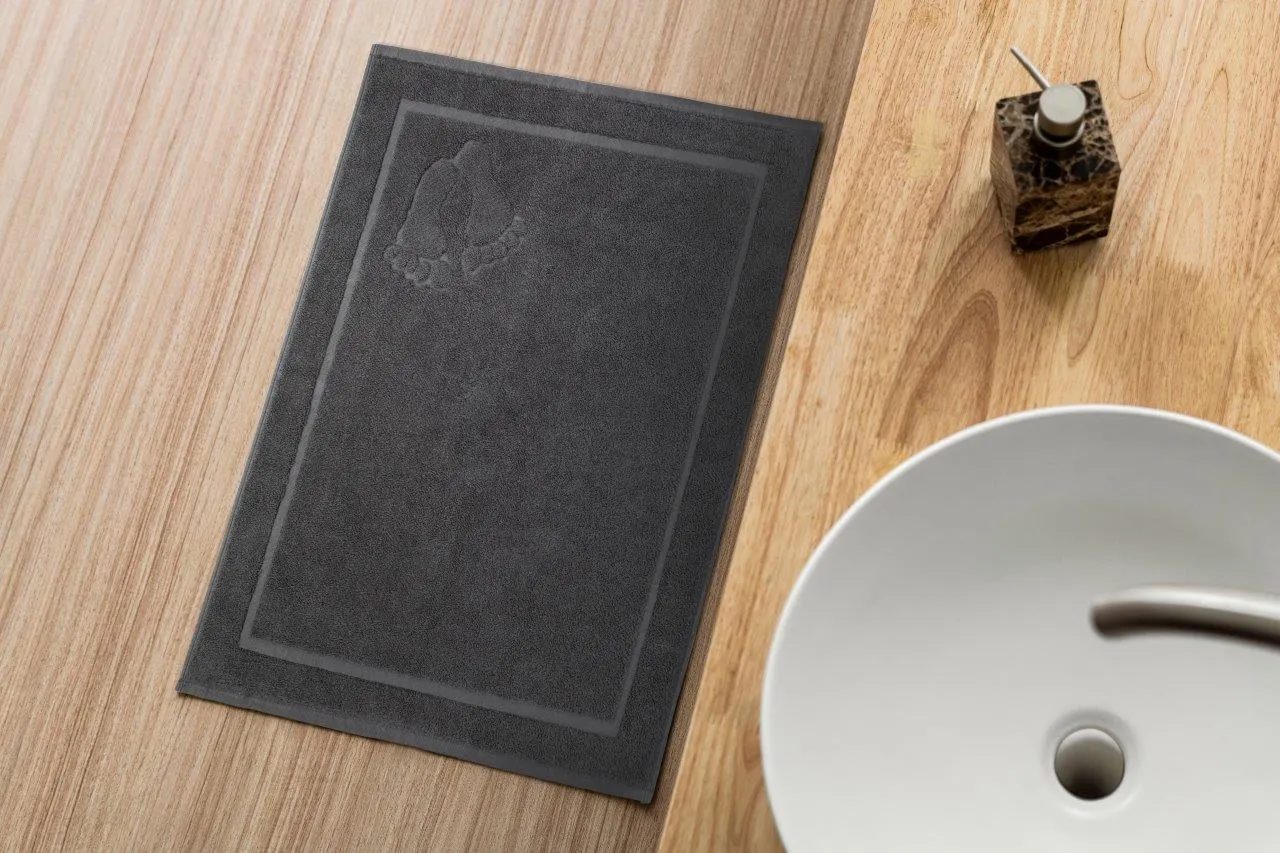 Dywanik łazienkowy STOPKI 50X70 frotte bawełna gramatura 650 grafitowy - FARO_28499