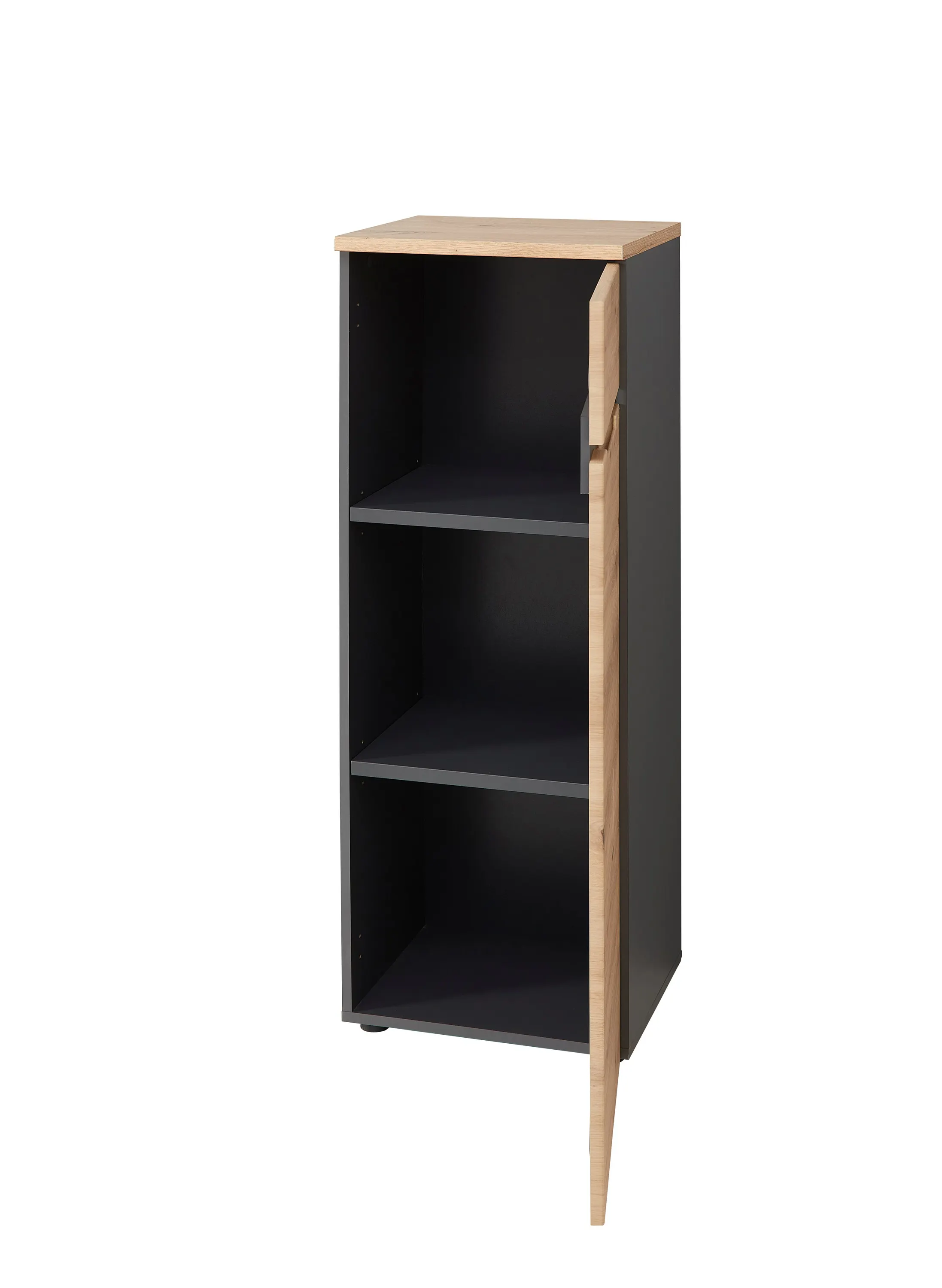 Szafka BREGO 13 1-drzwiowa dąb artisan szary antracytowy 122x45x38cm - TH-100-1792