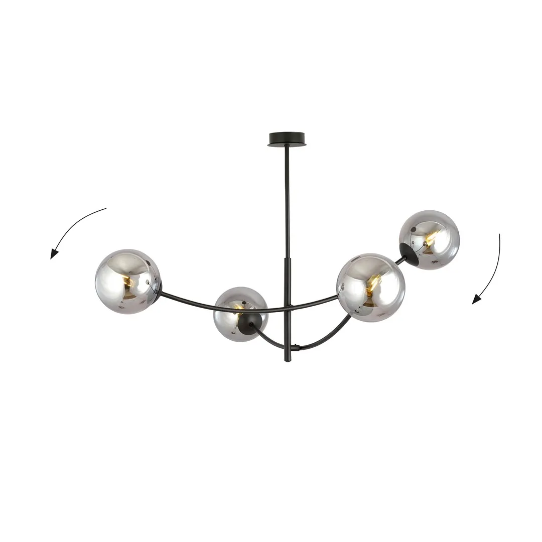 Lampa sufitowa HUNTER 4 czarny grafitowy — zdjęcie 3