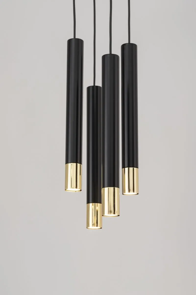 Lampa wisząca SOPEL GRAND 4 czarno-złota - SI_33396