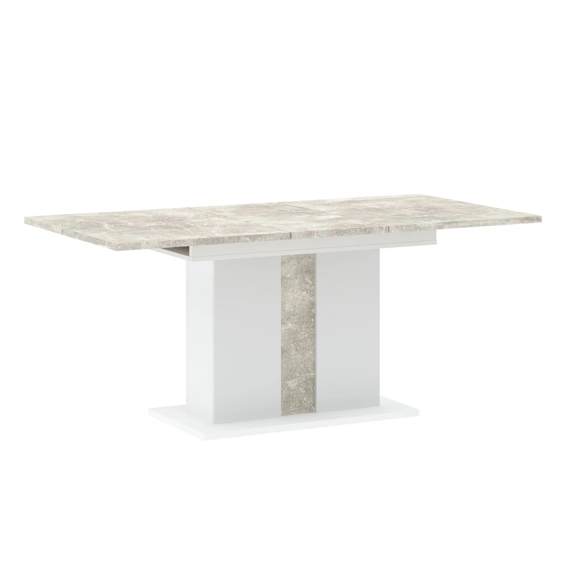 Stół rozkładany GREYS 90x134(174) beton jasny biały