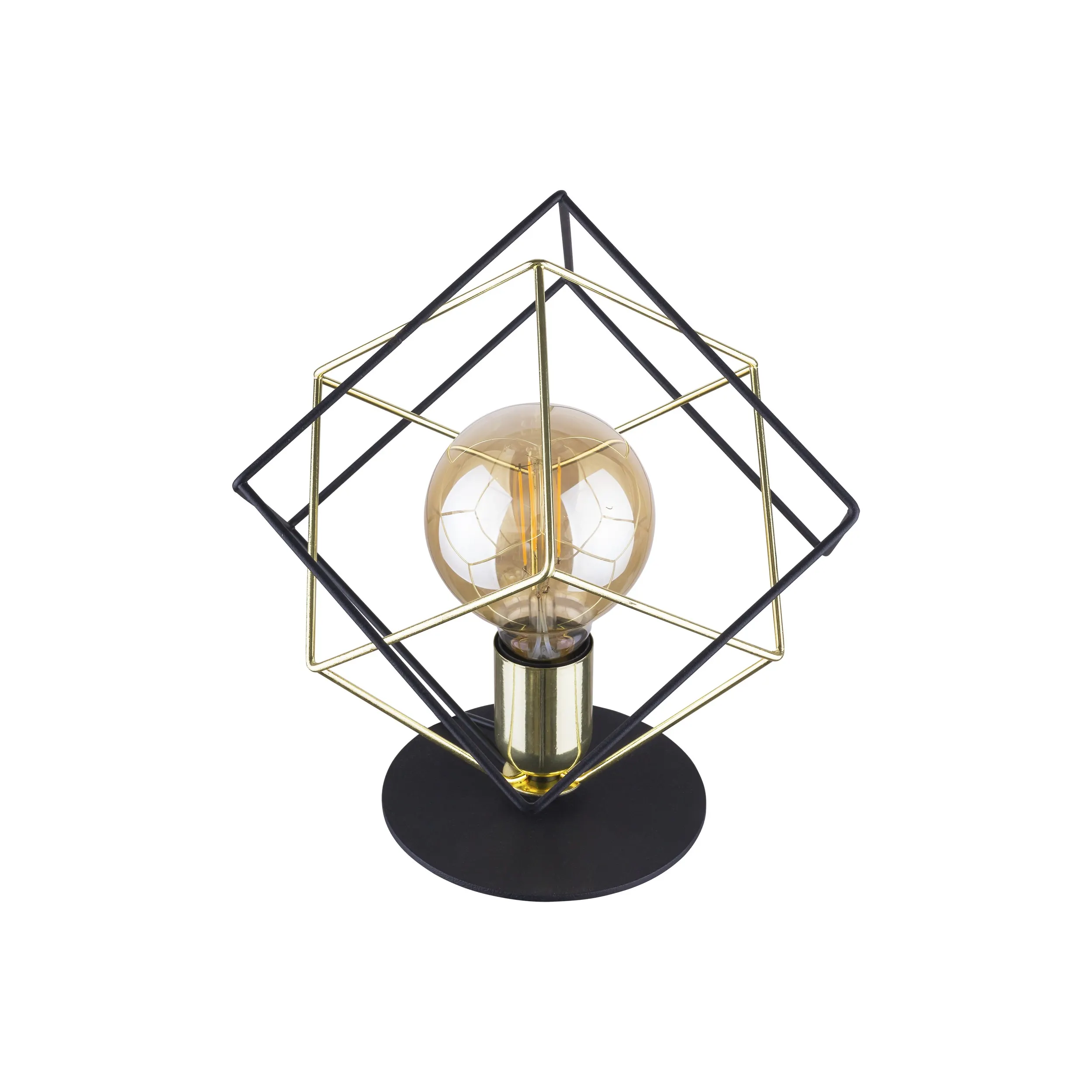 Lampka nocna ALAMBRE czarna złota metalowa 28cm