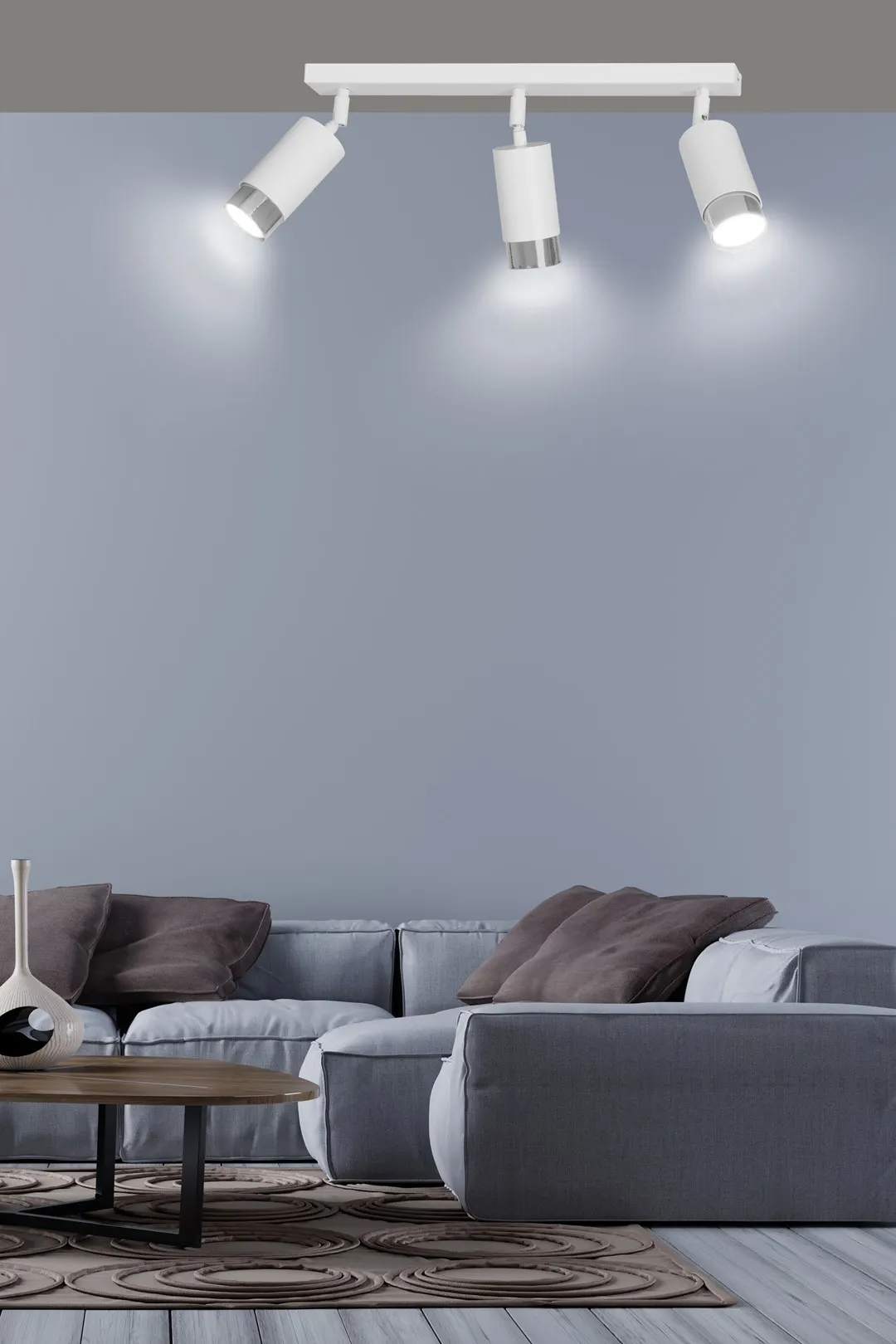 Lampa sufitowa HIRO Biały/Chrom 962/3 - 962/3