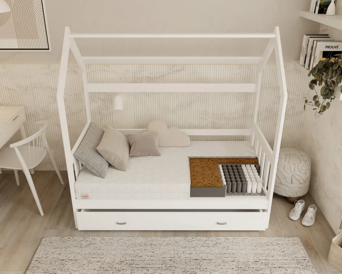 Materac kieszeniowy MILANO kokos - 70x160x14- H4 twardy / H3 średnio twardy — zdjęcie 4