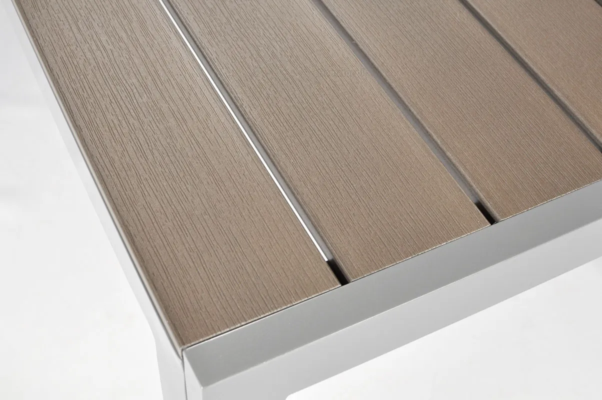 Stół ogrodowy aluminiowy MODENA 150x90 brązowy/srebrny - FE5906948102859