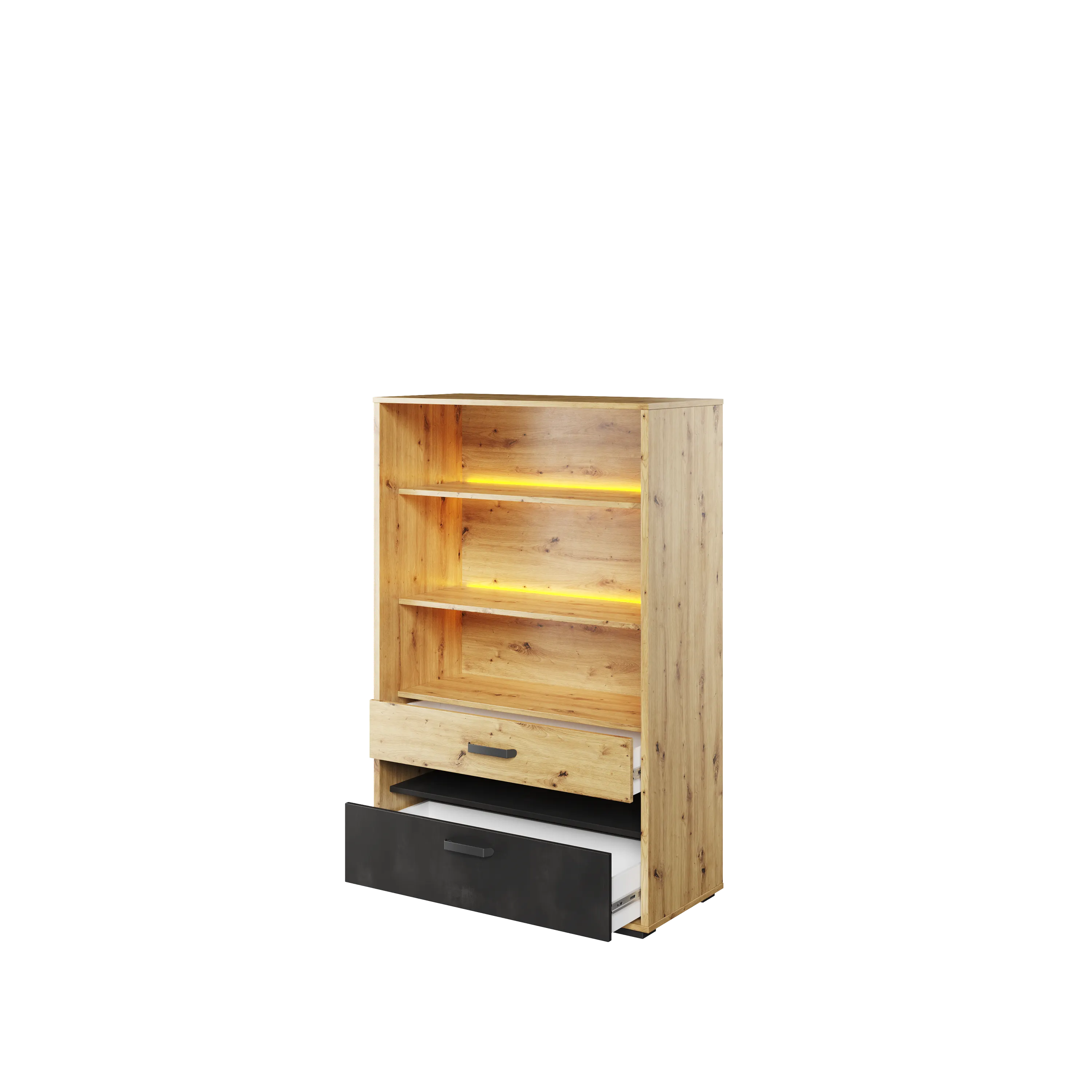 Regał LED Qubic QB-06 dąb artisan - QB6DAR