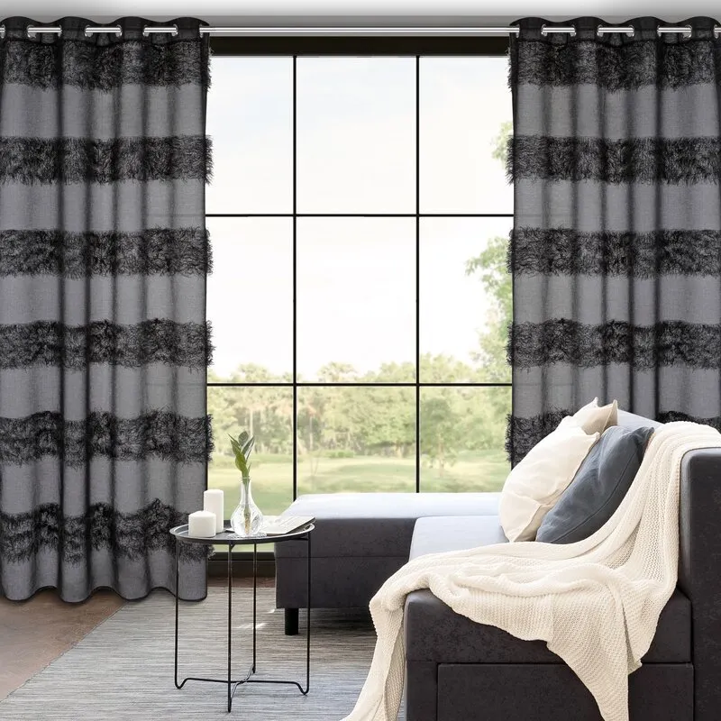 FIRANA GOTOWA MARGARET 140 X 250 CM CZARNY - EU_453361