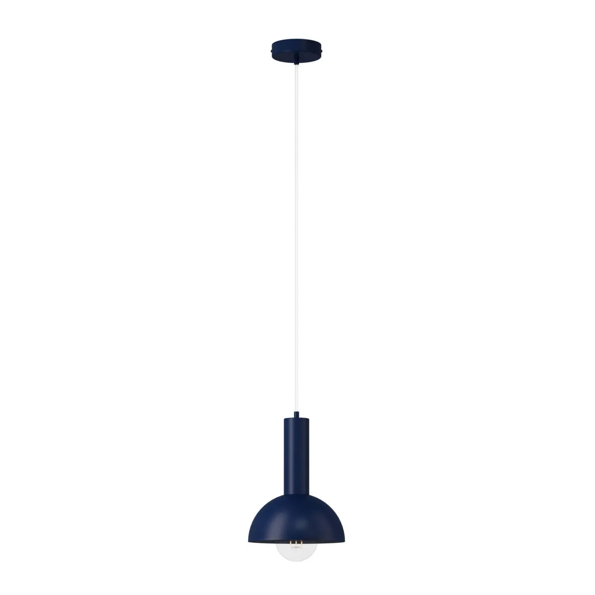 Lampa wisząca VITRUM kopuła S granatowy lampa, pendant, niebieska, metal, żarówka