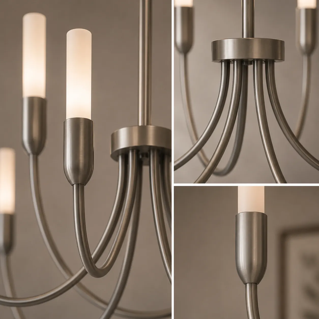 lampa wisząca, metalowa, kolor szary, kremowy żarówka, konstrukcja kułowa